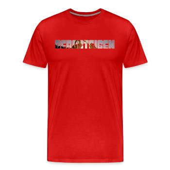mountaineering - Men's Premium Organic T-Shirt - red - Front - Damien (186cm)