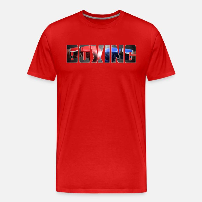 Boxen - Männer Premium Bio T-Shirt - Rot