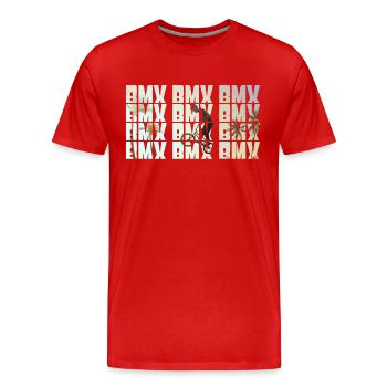 BMX - Men's Premium Organic T-Shirt - red - Front - Damien (186cm)