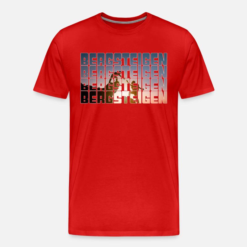 bergsteigen - Männer Premium Bio T-Shirt - Rot