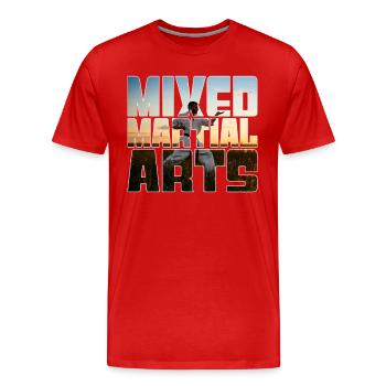 Arts martiaux - T-shirt bio Premium Homme - rouge - Devant - Damien (186cm)