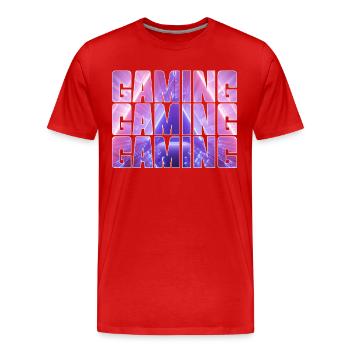 gaming - Männer Premium Bio T-Shirt - Rot - Vorne - Damien (186cm)