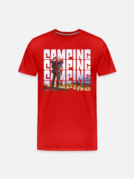 camping - Men's Premium Organic T-Shirt - red