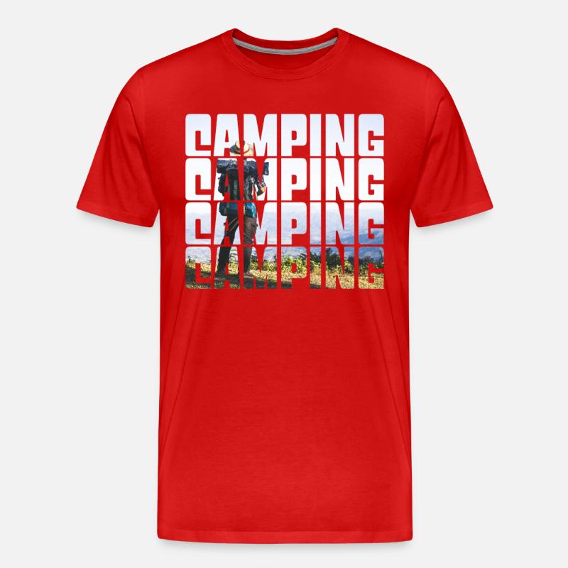 camping - Männer Premium Bio T-Shirt - Rot