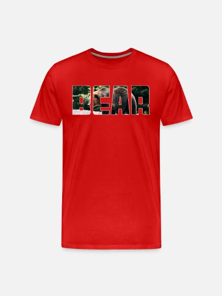 Bear - Men's Premium Organic T-Shirt - red