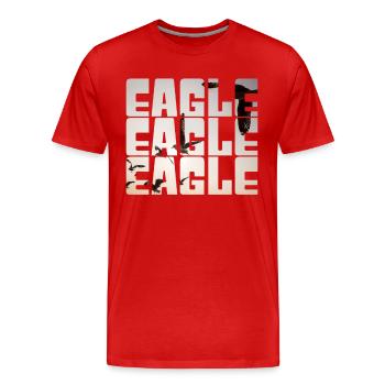 Aigle - T-shirt bio Premium Homme - rouge - Devant - Damien (186cm)