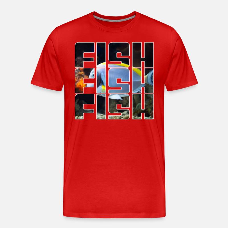 Fisch - Männer Premium Bio T-Shirt - Rot