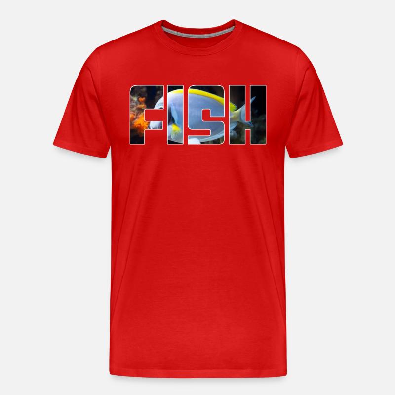 Fisch - Männer Premium Bio T-Shirt - Rot