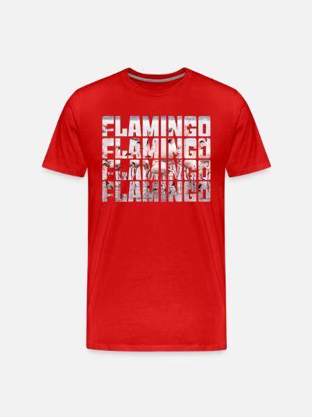 Flamingo - Männer Premium Bio T-Shirt - Rot