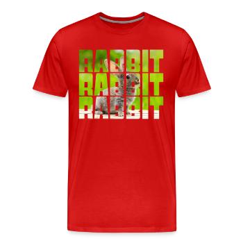 Hare - Men's Premium Organic T-Shirt - red - Front - Damien (186cm)