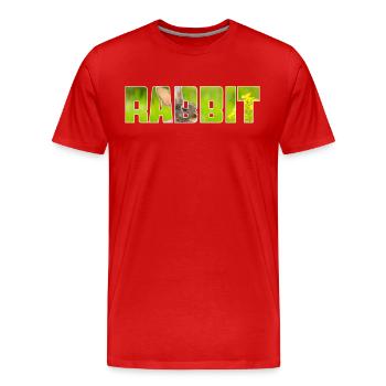 Hase - Männer Premium Bio T-Shirt - Rot - Vorne - Damien (186cm)