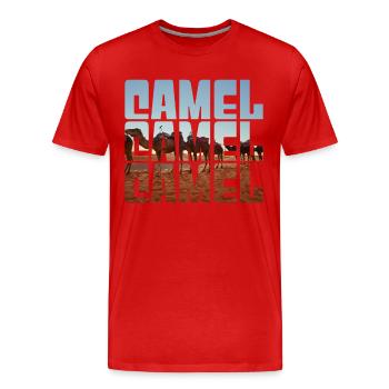 Chameau - T-shirt bio Premium Homme - rouge - Devant - Damien (186cm)