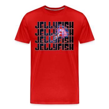 Qualle - Männer Premium Bio T-Shirt - Rot - Vorne - Damien (186cm)