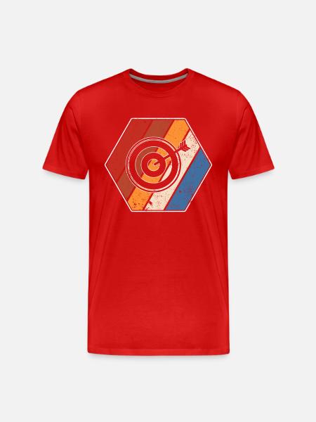Darts Retro - Men's Premium Organic T-Shirt - red