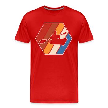Kanusport Retro - Männer Premium Bio T-Shirt - Rot - Vorne - Damien (186cm)