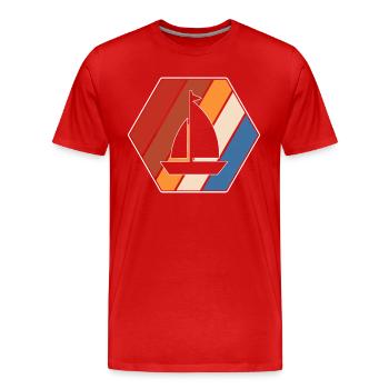 Rétro de la voile - T-shirt bio Premium Homme - rouge - Devant - Damien (186cm)