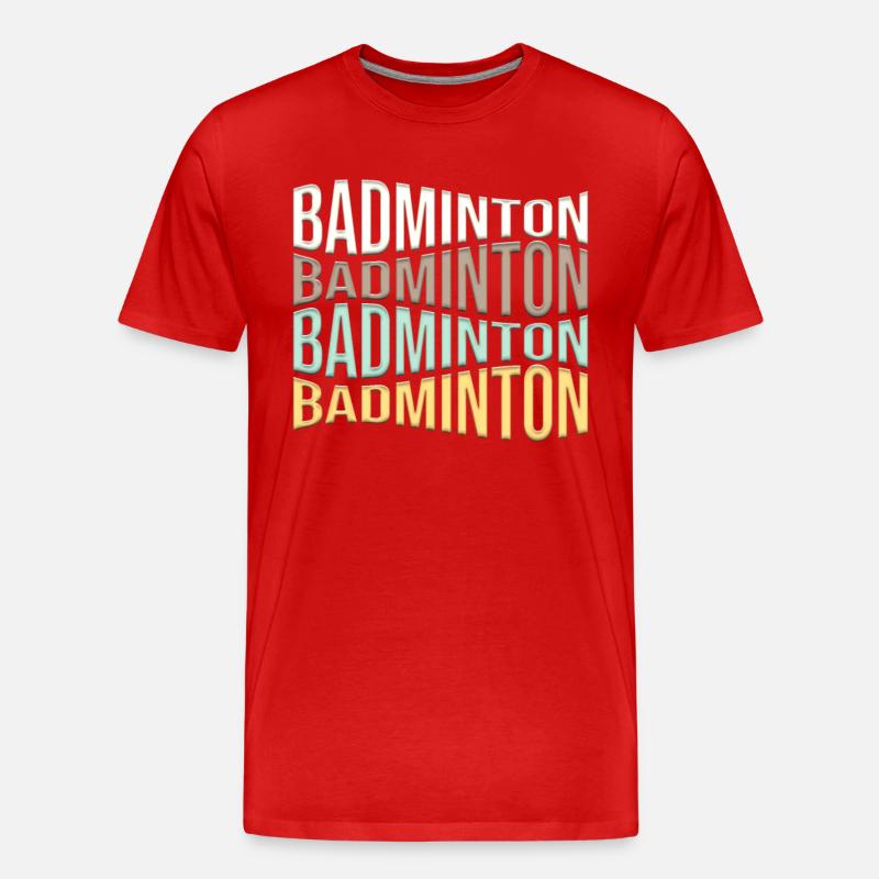 Badminton - Männer Premium Bio T-Shirt - Rot