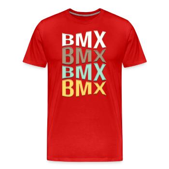 BMX - Men's Premium Organic T-Shirt - red - Front - Damien (186cm)