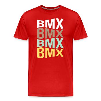 BMX - Men's Premium Organic T-Shirt - red - Front - Damien (186cm)