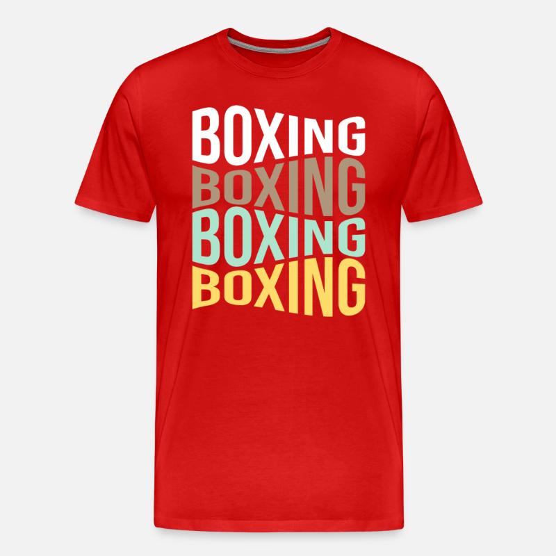 Boxen - Männer Premium Bio T-Shirt - Rot