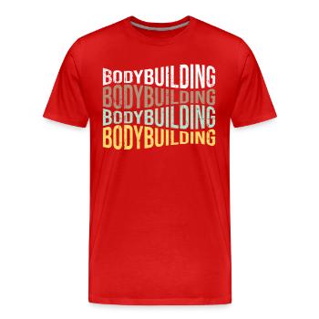 culturisme - T-shirt bio Premium Homme - rouge - Devant - Damien (186cm)