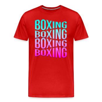 Boxe - T-shirt bio Premium Homme - rouge - Devant - Damien (186cm)