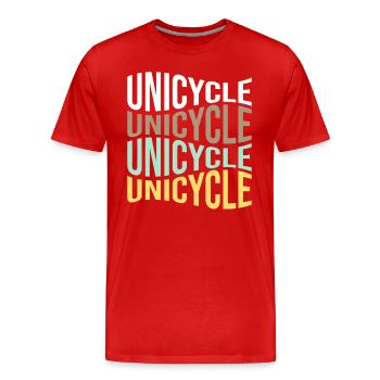 Monocycle - T-shirt bio Premium Homme - rouge - Devant - Damien (186cm)