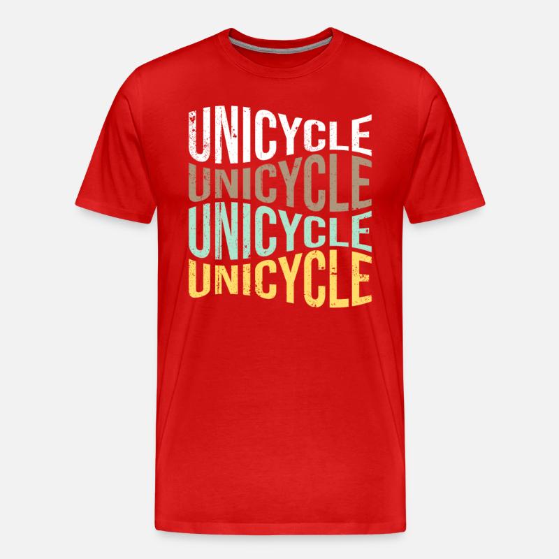 Einrad - Männer Premium Bio T-Shirt - Rot