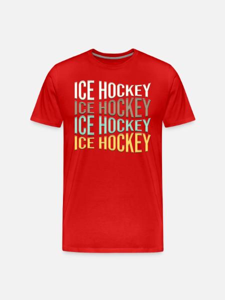 Eishockey - Männer Premium Bio T-Shirt - Rot