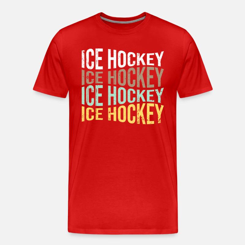 Eishockey - Männer Premium Bio T-Shirt - Rot