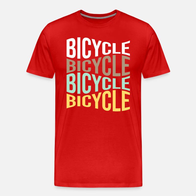 Fahrrad - Männer Premium Bio T-Shirt - Rot