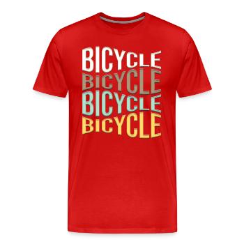 Bicycle - Men's Premium Organic T-Shirt - red - Front - Damien (186cm)