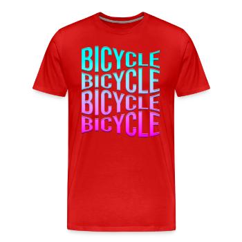 Bicyclette - T-shirt bio Premium Homme - rouge - Devant - Damien (186cm)