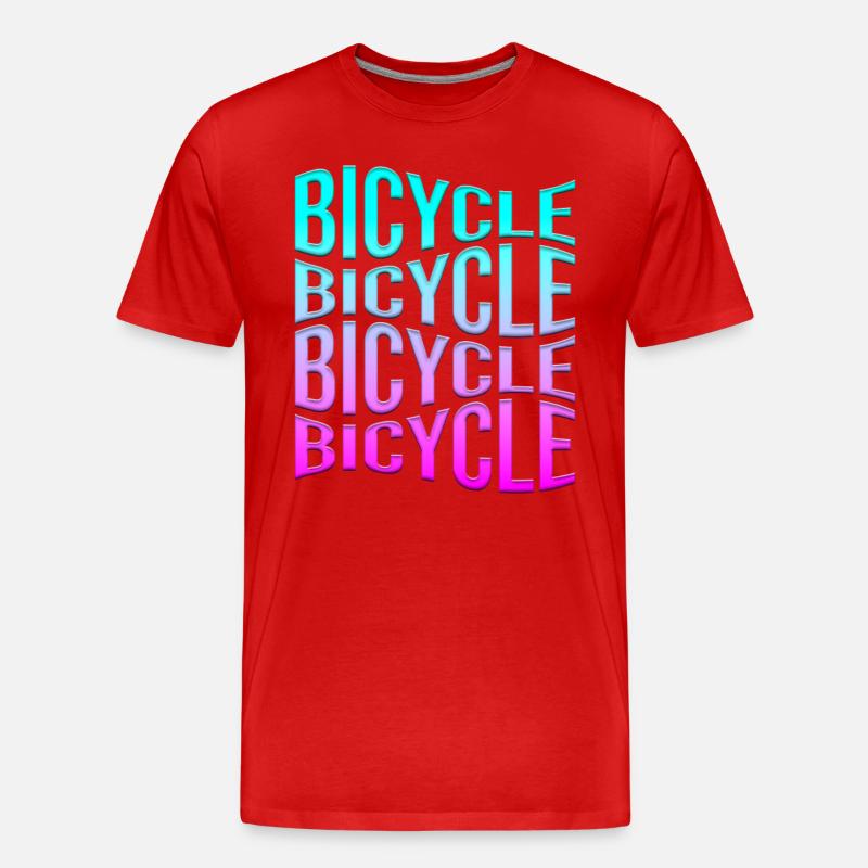 Fahrrad - Männer Premium Bio T-Shirt - Rot