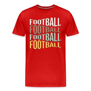 football - Männer Premium Bio T-Shirt - Rot - Vorne - Damien (186cm)