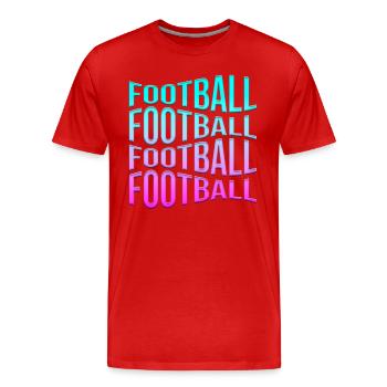 football - Männer Premium Bio T-Shirt - Rot - Vorne - Damien (186cm)
