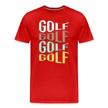 golfe - T-shirt bio Premium Homme - rouge - Devant - Damien (186cm)