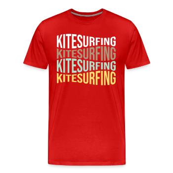 kite surfen - Männer Premium Bio T-Shirt - Rot - Vorne - Damien (186cm)