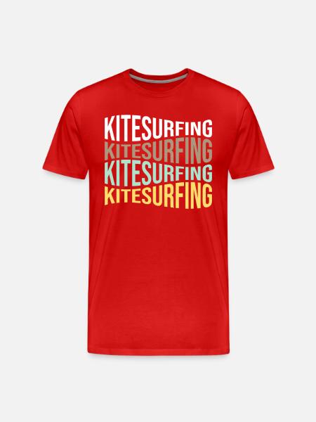 Kite Surfing - Men's Premium Organic T-Shirt - red