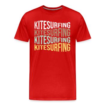kite surfen - Männer Premium Bio T-Shirt - Rot - Vorne - Damien (186cm)