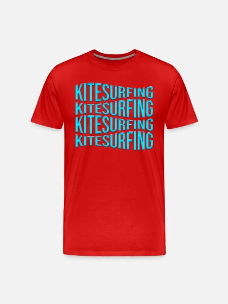 kite surfen - Männer Premium Bio T-Shirt - Rot