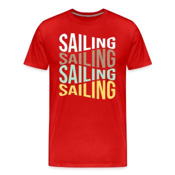 Voile - T-shirt bio Premium Homme - rouge - Devant - Damien (186cm)