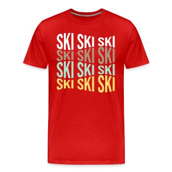 ski - T-shirt bio Premium Homme - rouge - Devant - Damien (186cm)