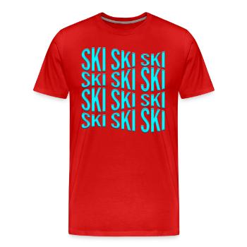 ski - T-shirt bio Premium Homme - rouge - Devant - Damien (186cm)