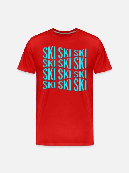 ski - Men's Premium Organic T-Shirt - red