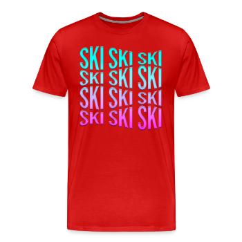 ski - T-shirt bio Premium Homme - rouge - Devant - Damien (186cm)