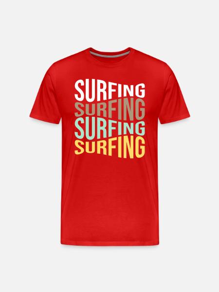 Surfing - Men's Premium Organic T-Shirt - red
