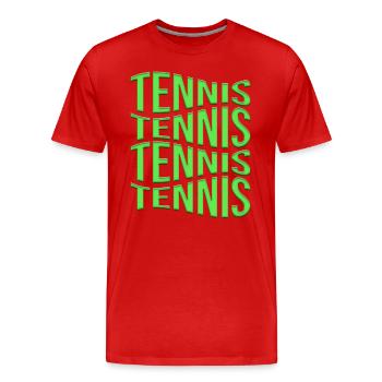tennis - T-shirt bio Premium Homme - rouge - Devant - Damien (186cm)