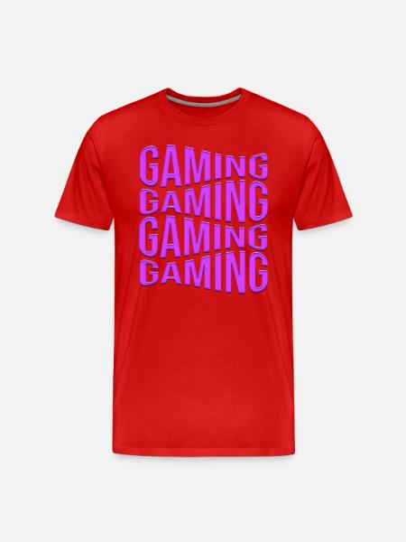 gaming - Männer Premium Bio T-Shirt - Rot