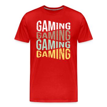 gaming - Männer Premium Bio T-Shirt - Rot - Vorne - Damien (186cm)